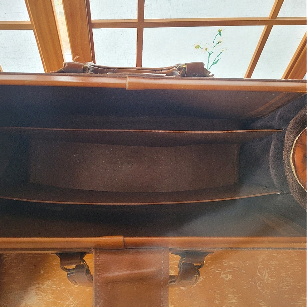 Vintage Leather Briefcase Attaché C.1960